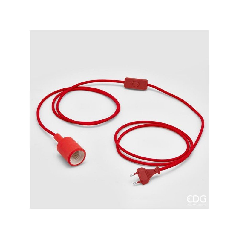 Portalampada vintage 3mt rosso - Perrone Shop