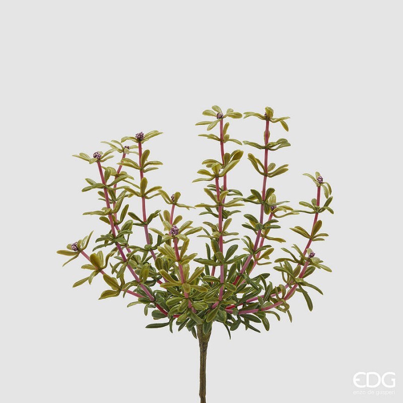 Pianta artificiale Portulacca Cespuglio Altezza 27cm Fucsia|EDG