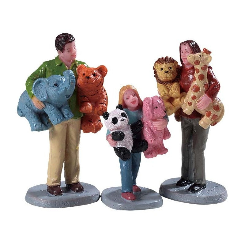 Set 3 soggetti famiglia con peluche | Lemax