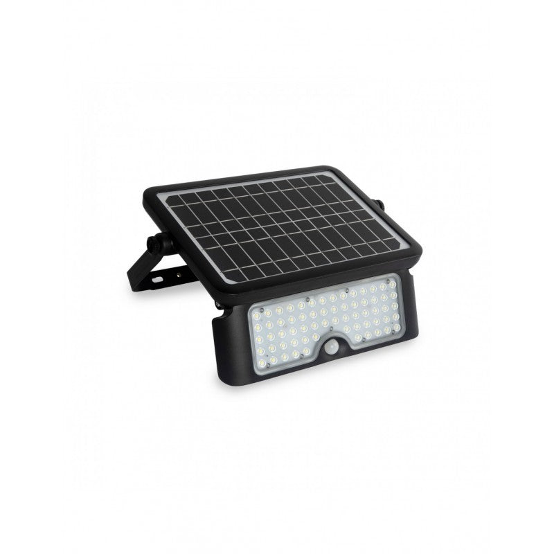 Proiettore Solare 1500lm 10w 4000k Nero