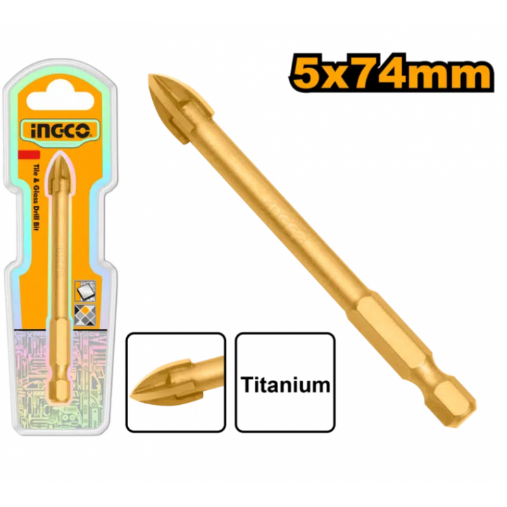 Punta da Trapano per Piastrelle e Vetro 5X74mm