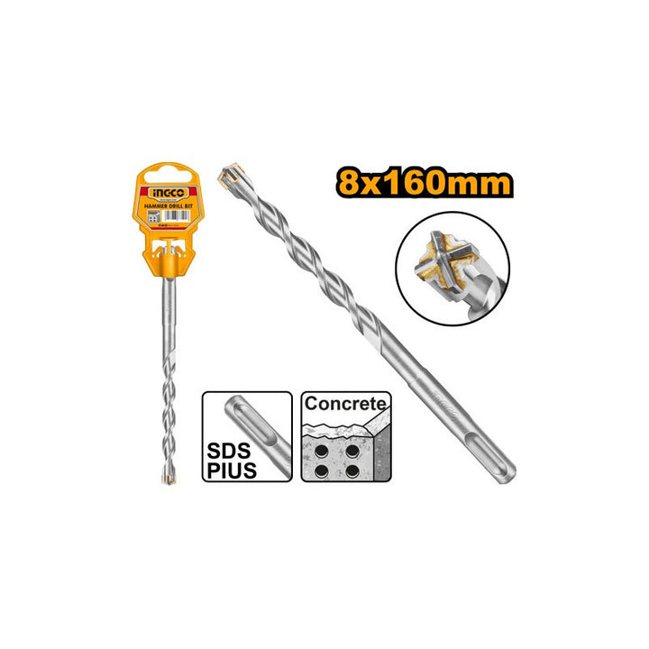 Punta SDS Plus 8x160 mm per Cemento