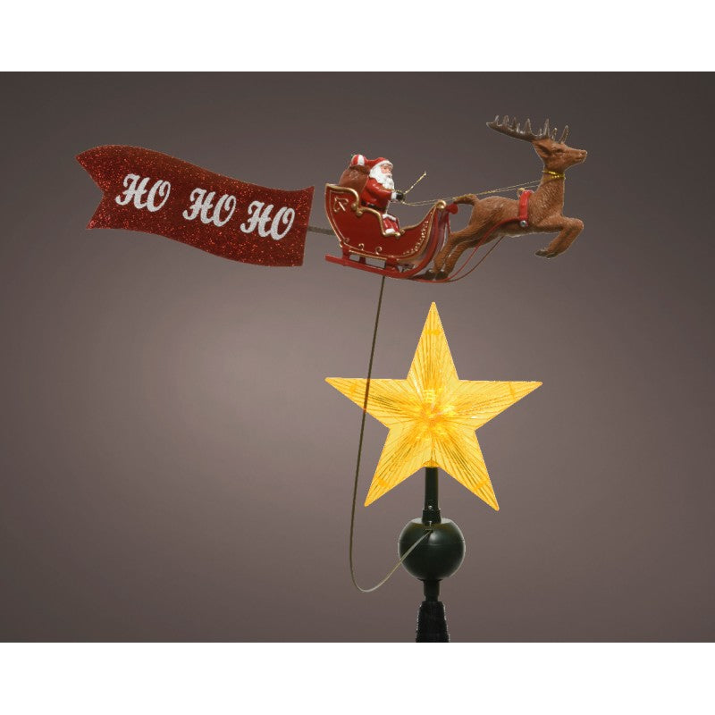 Puntale Stella Con Slitta Che Gira