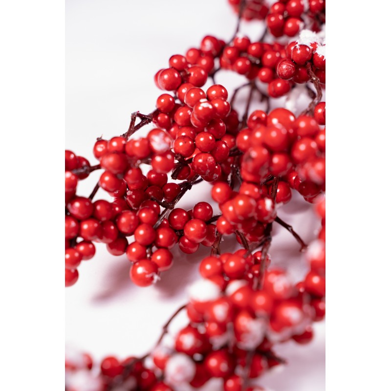 Ramo con bacche innevato h87cm