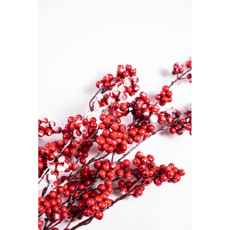 Ramo con bacche innevato h87cm