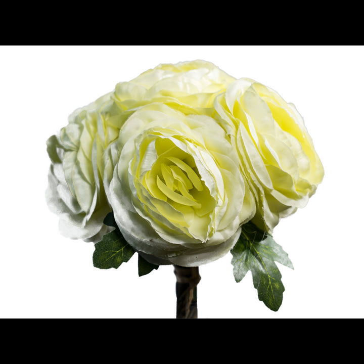 Ranuncolo bouquet h25cm colore giallo chiaro