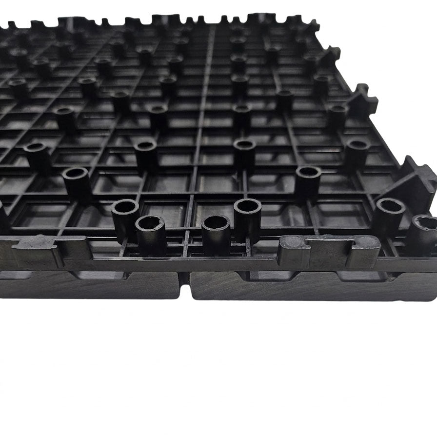 Set Piastrelle WPC a incastro click da esterno effetto legno 30x30 cm - 9 pezzi