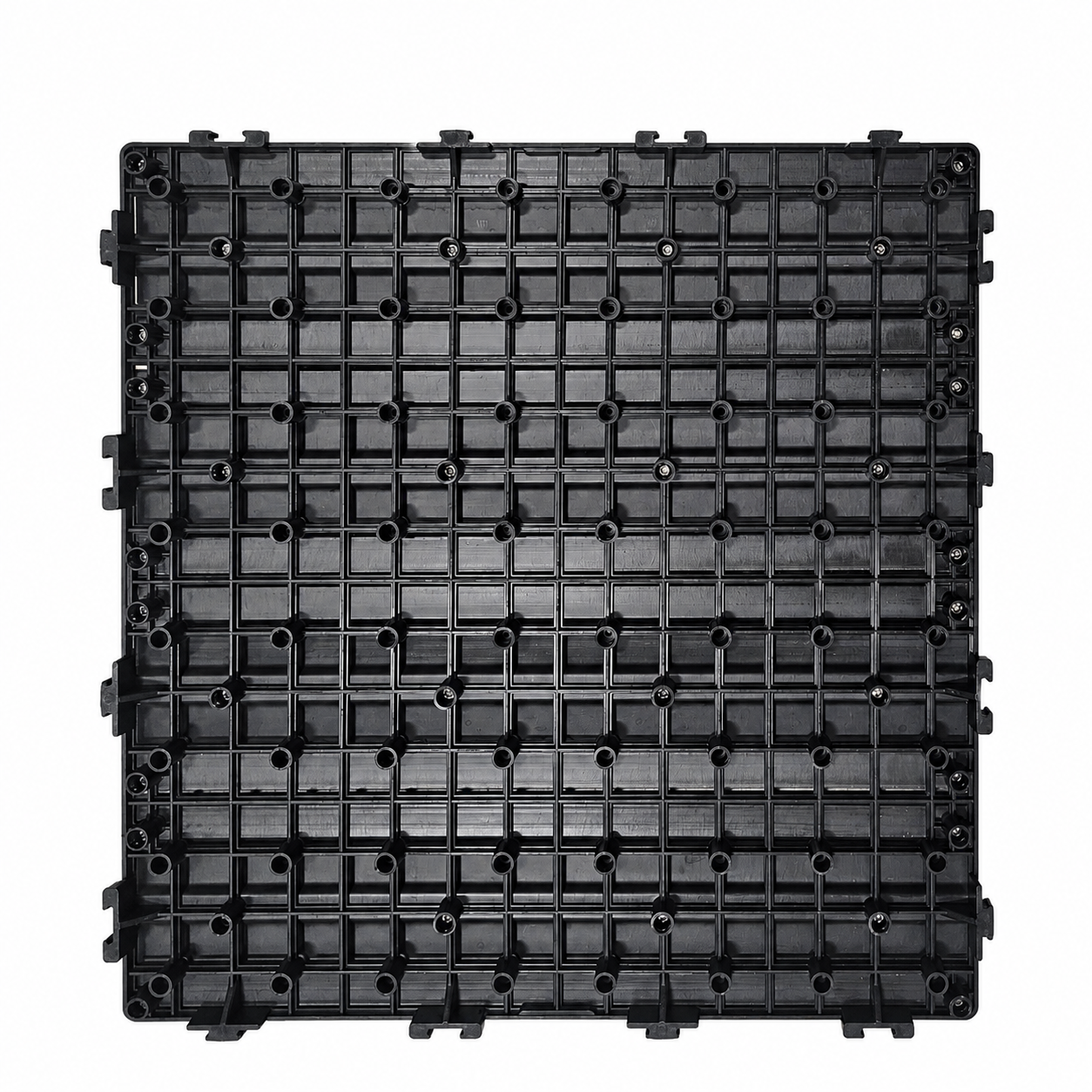 Set Piastrelle WPC a incastro click da esterno effetto legno 30x30 cm - 9 pezzi