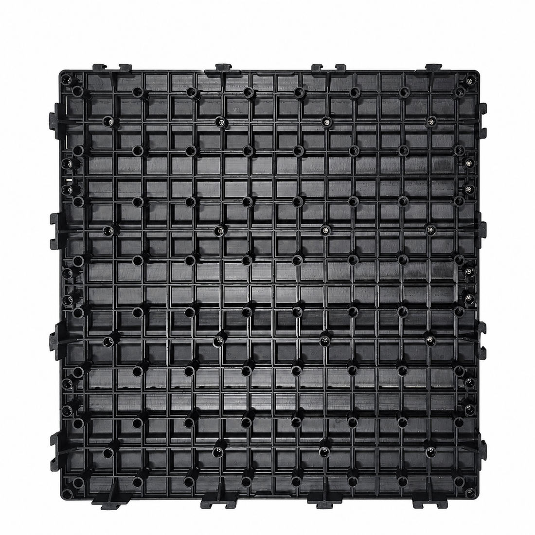 Set Piastrelle WPC a incastro click da esterno effetto legno 30x30 cm - 9 pezzi
