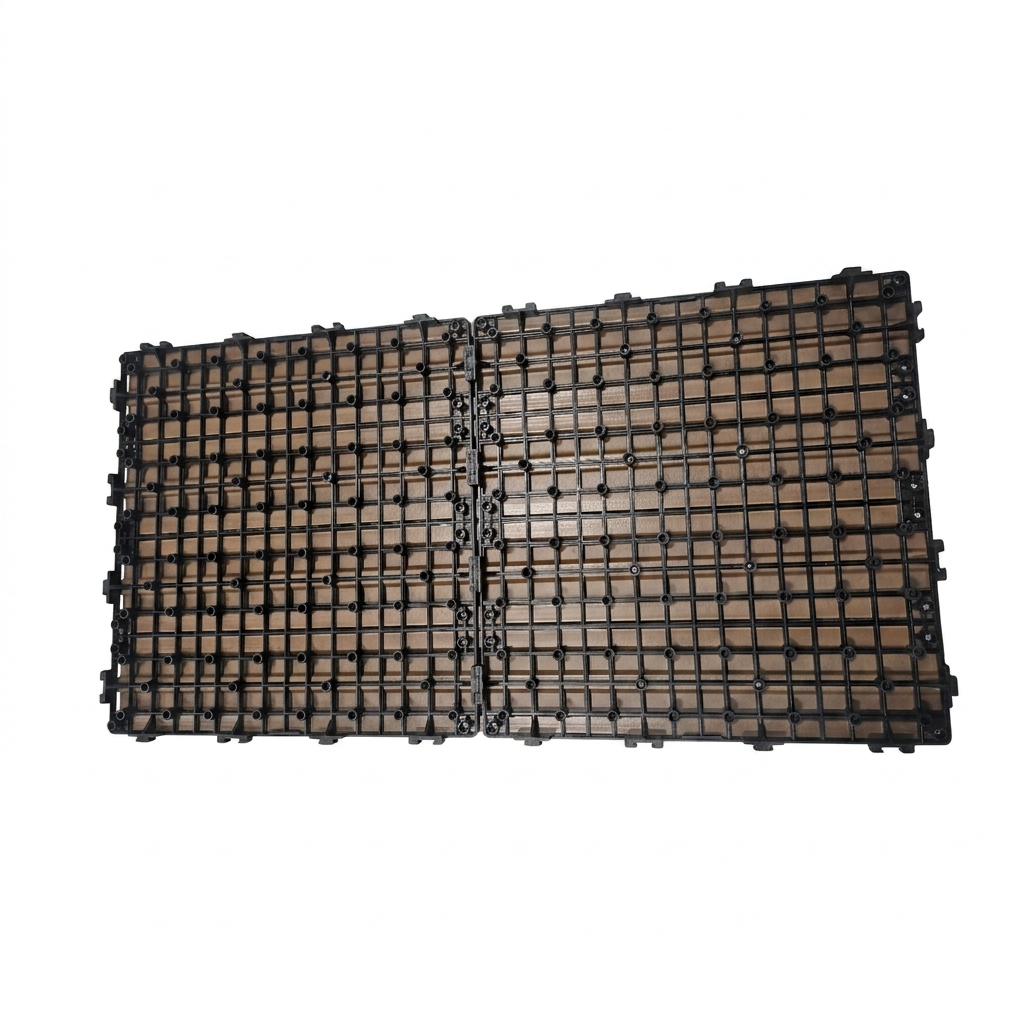 Set Piastrelle WPC a incastro click da esterno effetto legno 30x60 cm - 6 pezzi