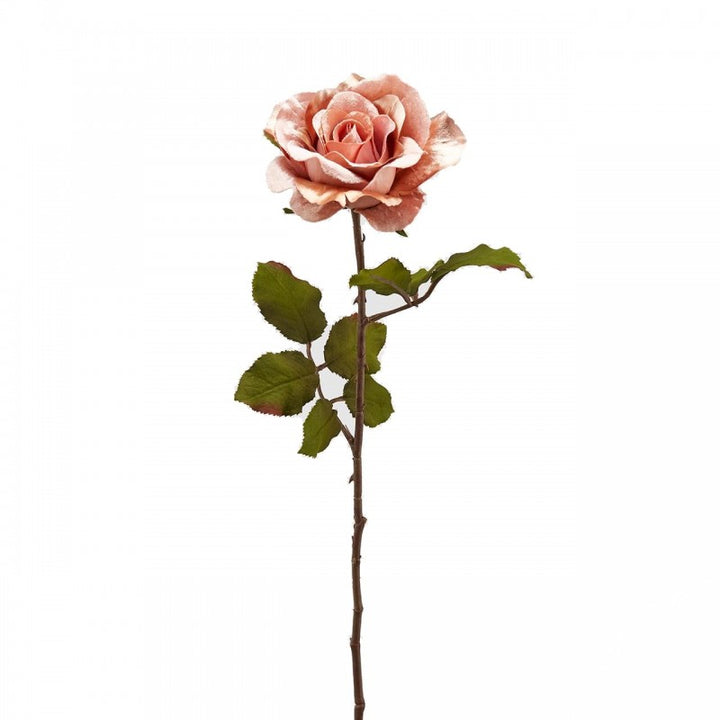 Fiore artificiale Rosa in velluto 61h cm EDG