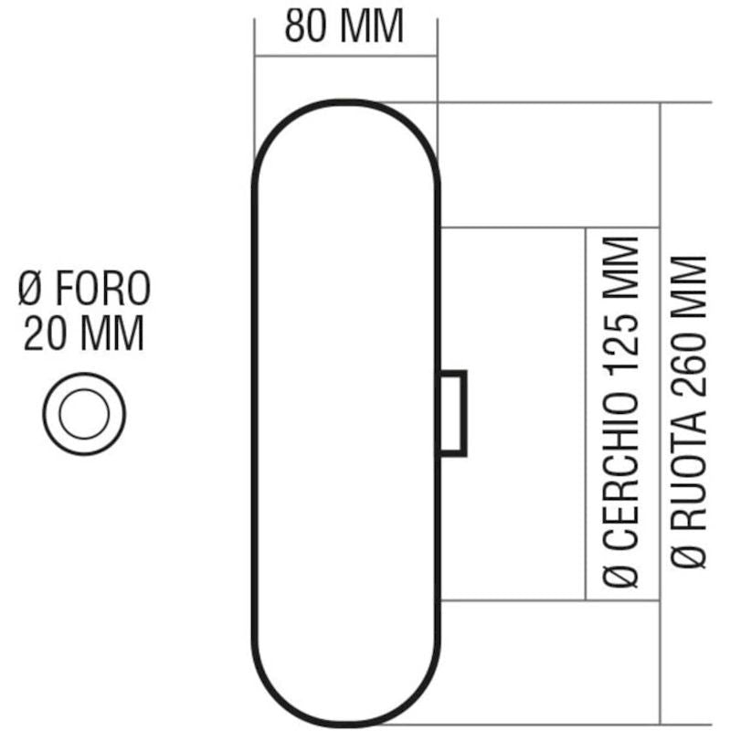 Ruota pneumatica per carrello portatutto Verdelook