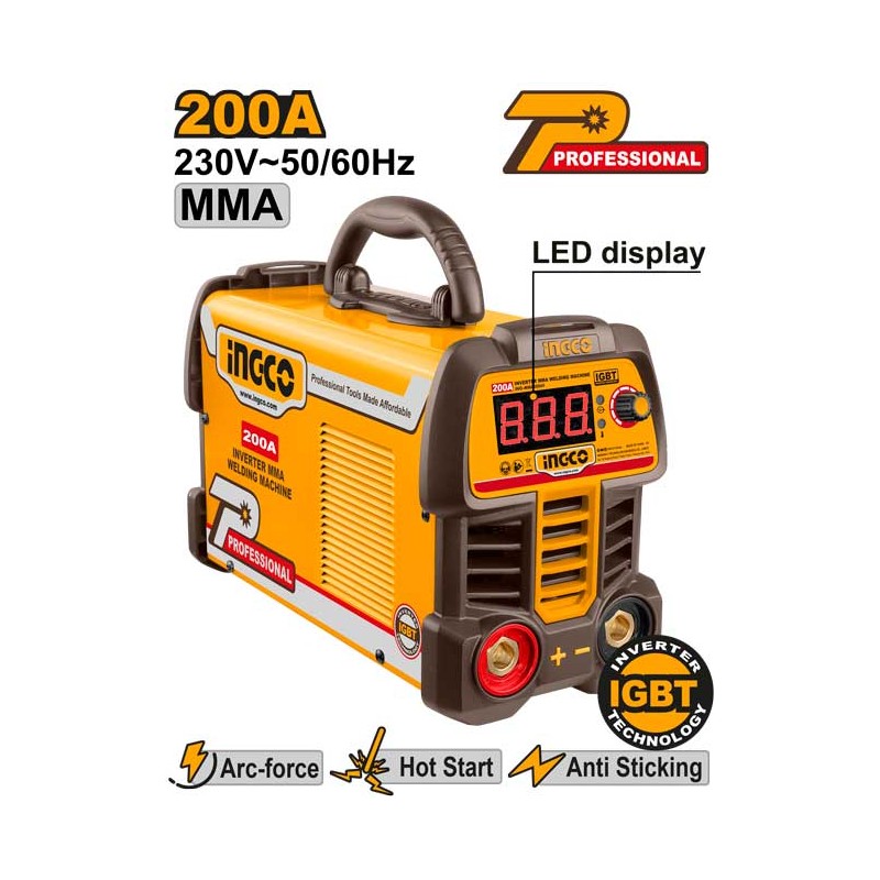 Saldatrice Inverter MMA 200A 230V con Tecnologia IGBT