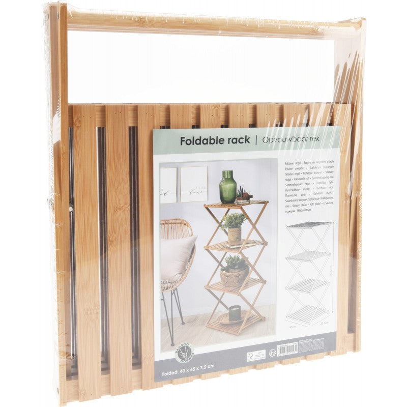 Scaffale Pieghevole in Bambù