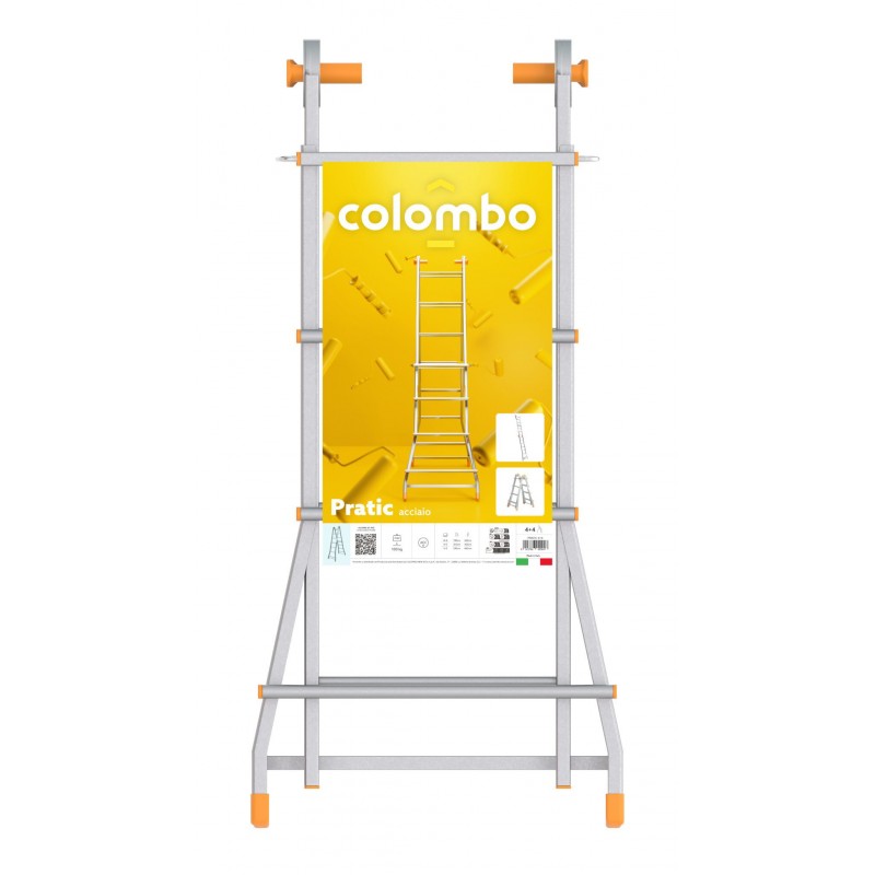 Scala pratic a sfilo acciaio-arancione