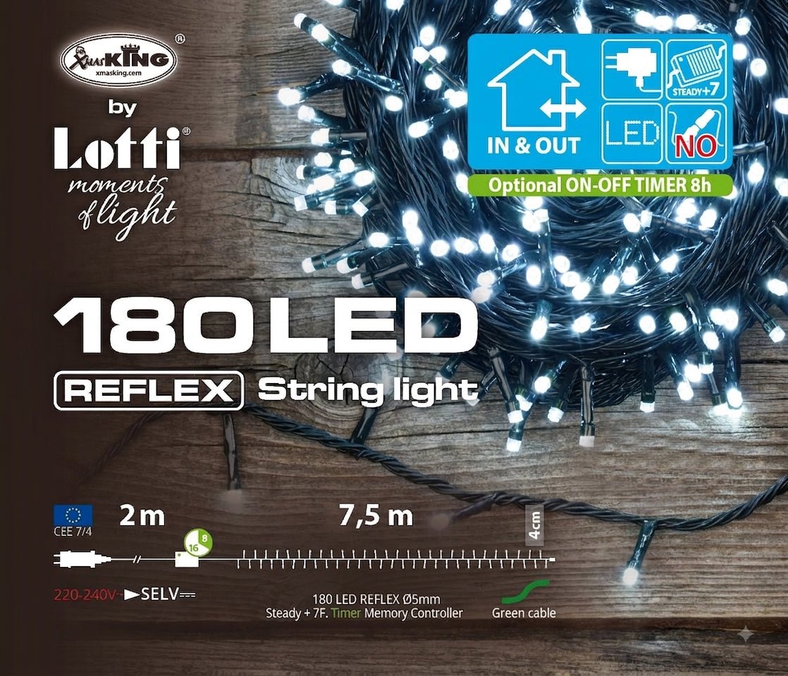 Catena luminosa 180 LED con controller Lotti - Perrone Shop
