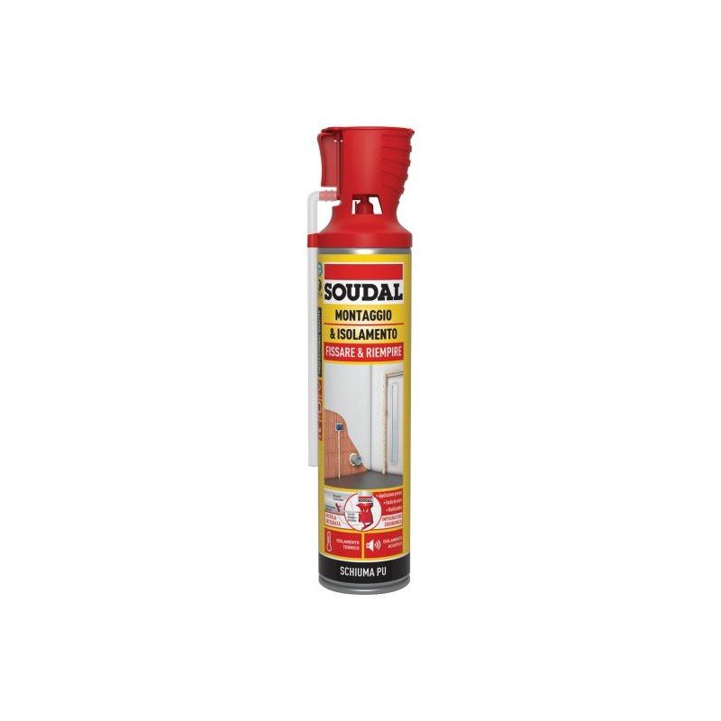 Schiuma Montaggio & Isolamento Genius Gun 600ml | Soudal - Perrone Shop