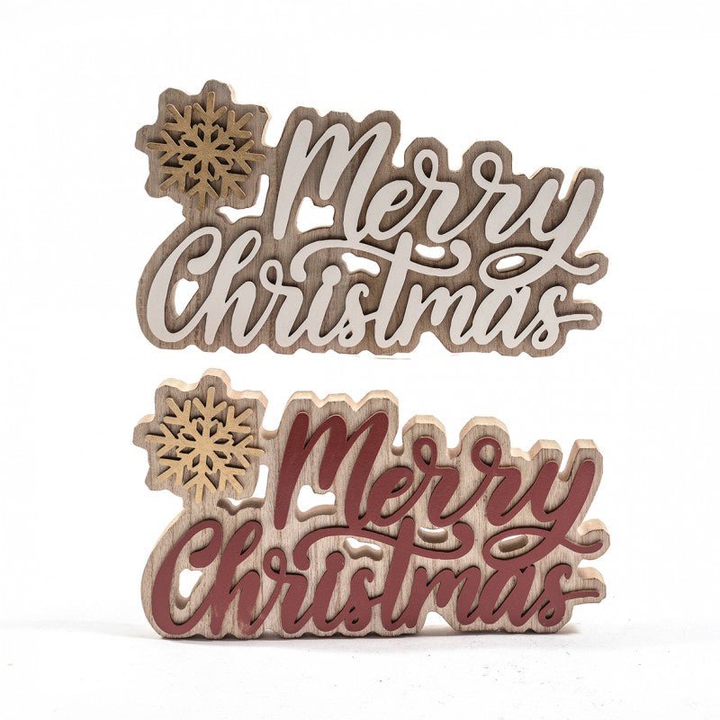 Scritta Natalizia In Legno |Mercury - Perrone Shop