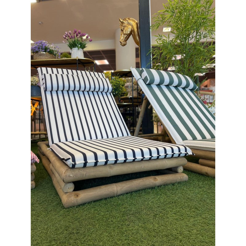 Seduta Cuscino a Righe in Bamboo