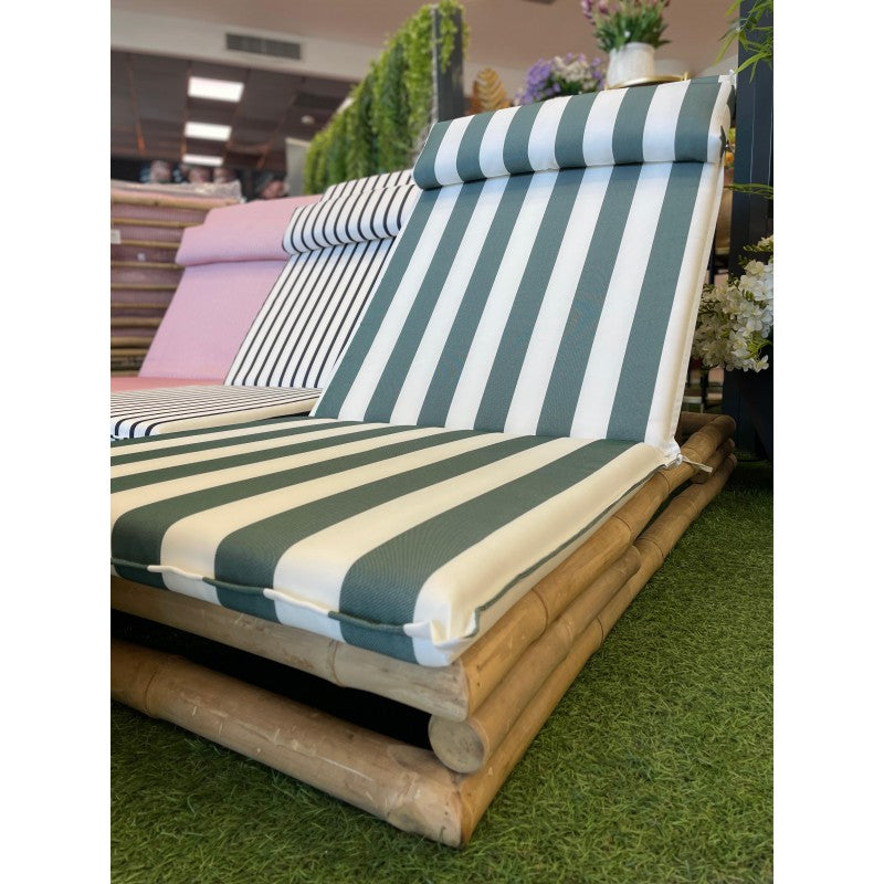 Seduta Cuscino a Righe in Bamboo