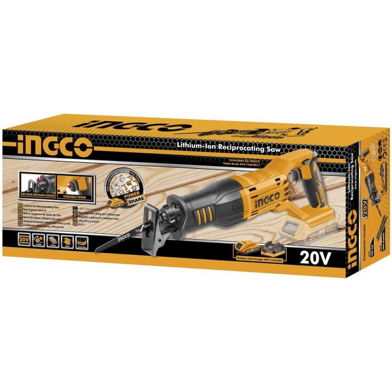 Seghetto a gattuccio a batteria Ingo 20v con 2 lame