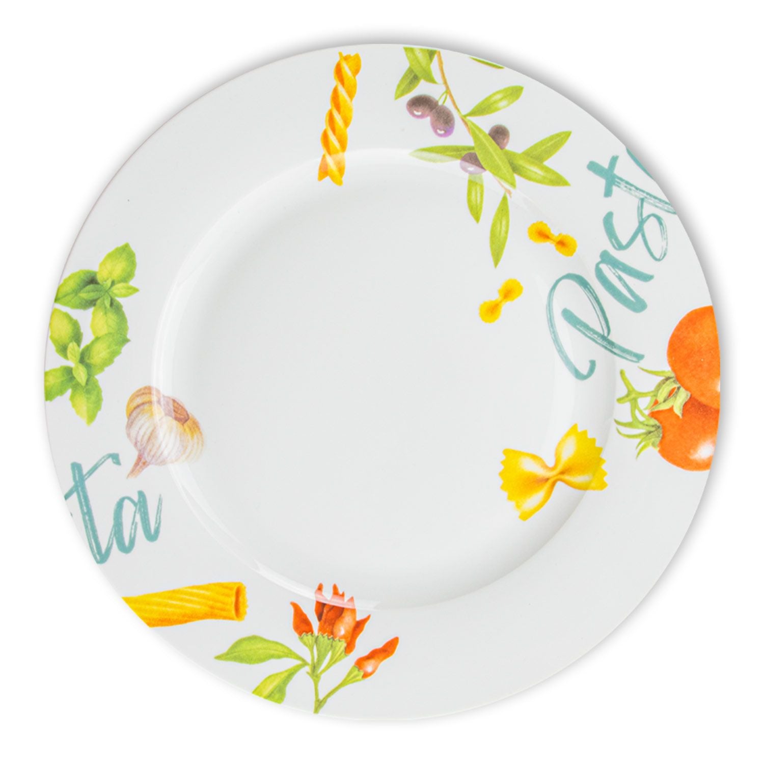 Set completo 12 Piatti + Tovaglia Linea Olimpia Pasta Multicolor