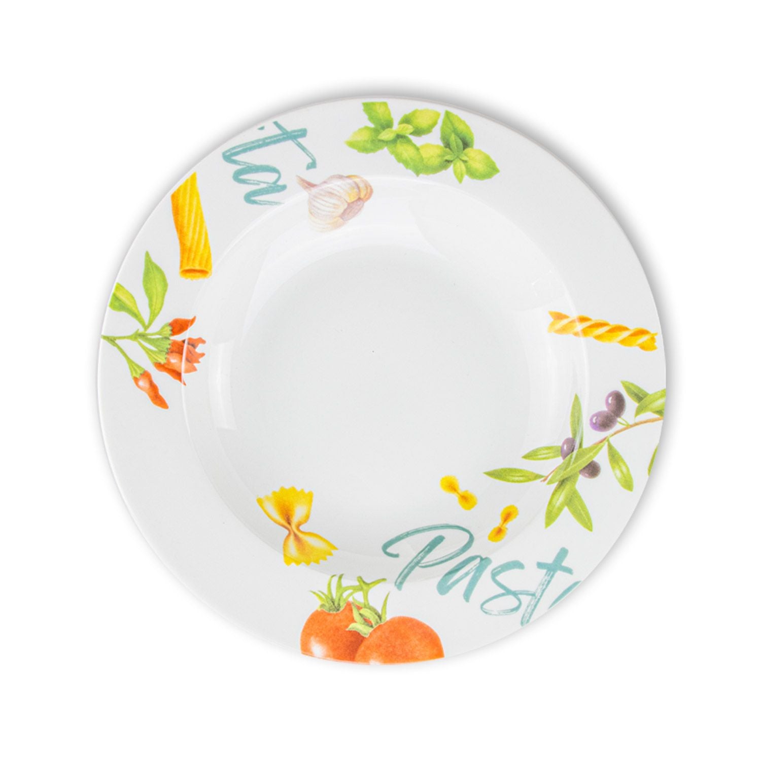 Set completo 12 Piatti + Tovaglia Linea Olimpia Pasta Multicolor