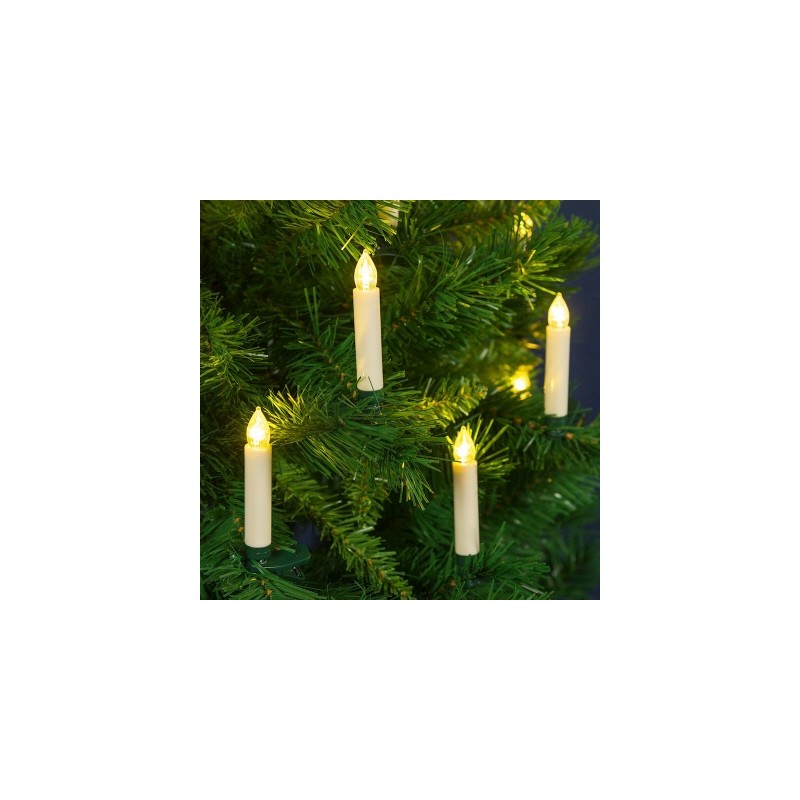 Set 10 candele per albero di Natale