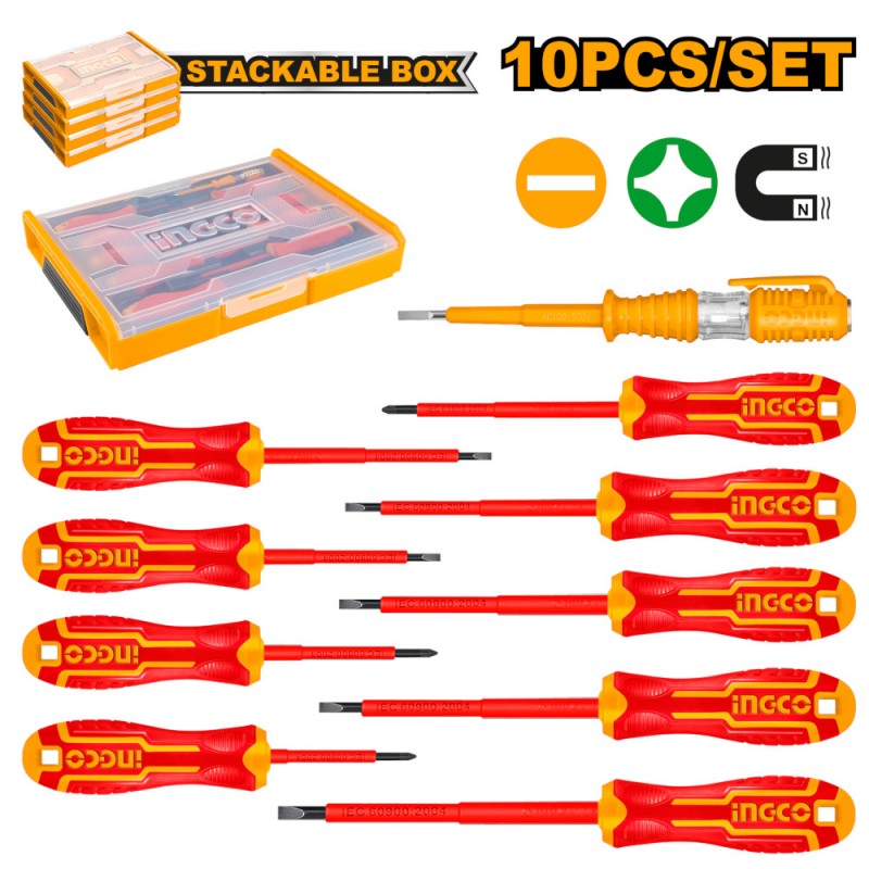 Set 10pz Cacciaviti Isolati