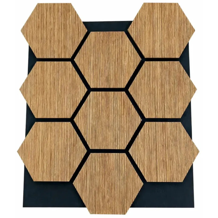 Pannello acustico esagonale 62,6X76,6X1,3 effetto rovere miele | OX Zeroper