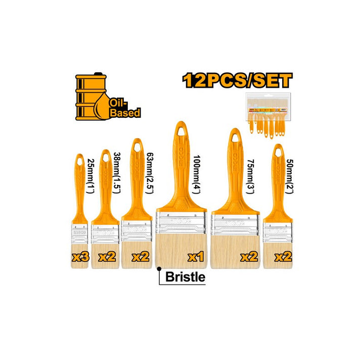 SET 12 PENNELLI SETOLA BIONDA – Vernici a base di olio