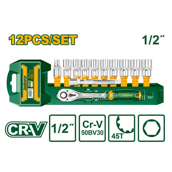Set 12 Pz Cricchetto 1/2 Poll