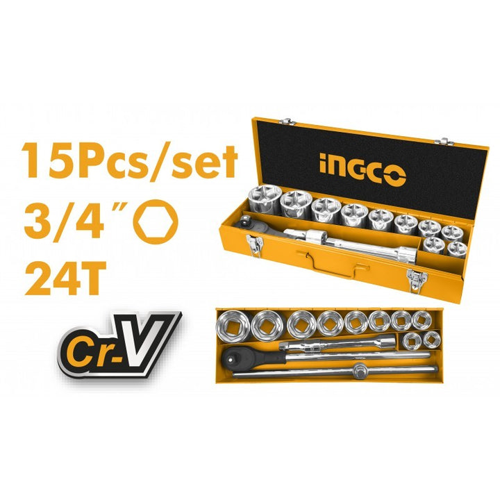 Set 15PZ Bussole 3/4 con Cricchetto