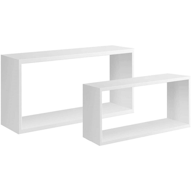 Set 2 mensole bislungo Bianco