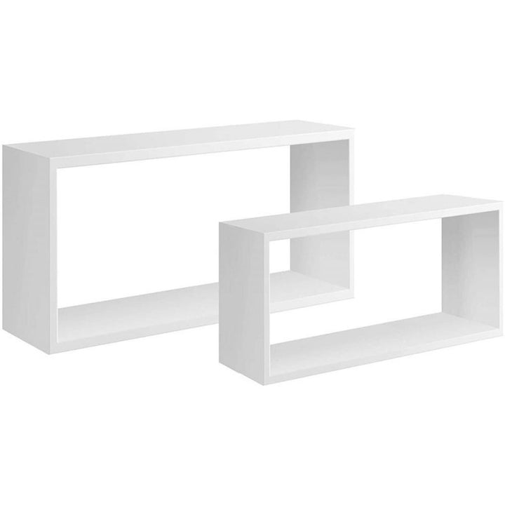 Set 2 mensole bislungo Bianco