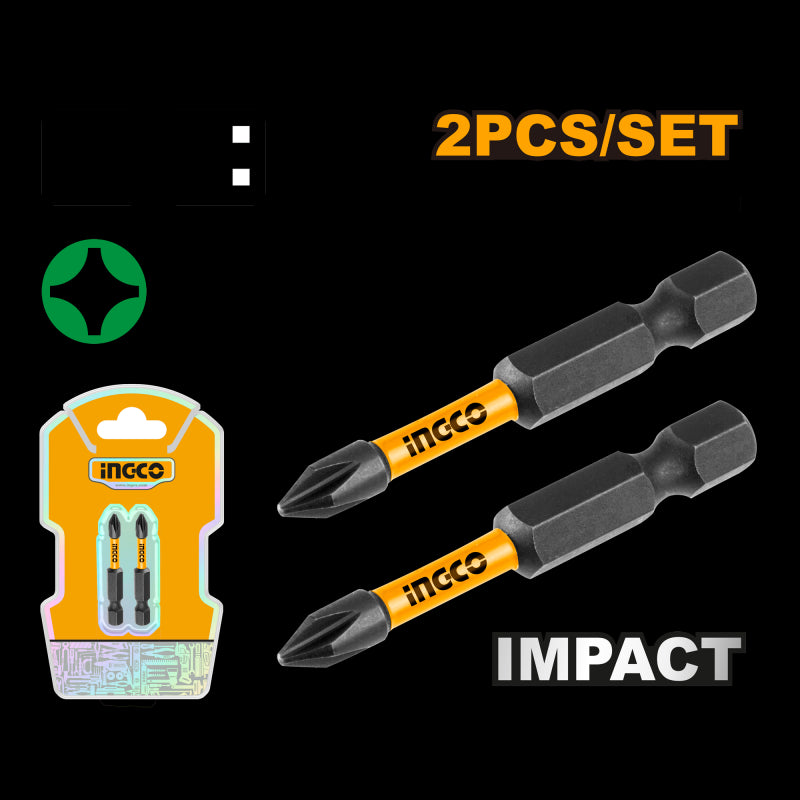 SET 2PZ PUNTE BIT 50MM AD IMPATTO CON MAGNETE