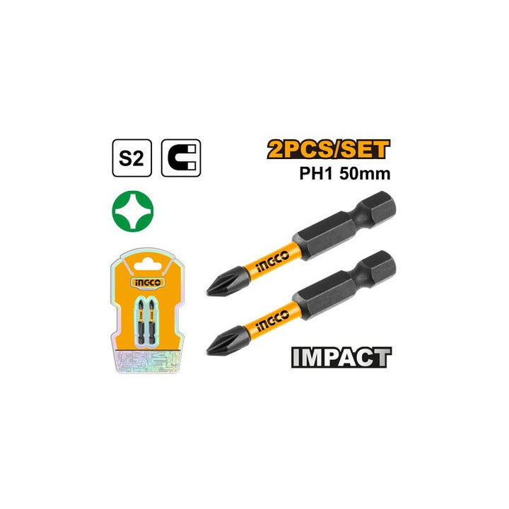 SET 2PZ CACCIAVITI BIT 50 MM MAGNETICO PH1