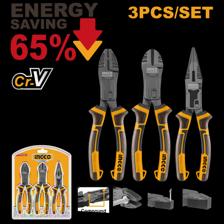 Set 3 Pinze Combinate 200-215 Mm