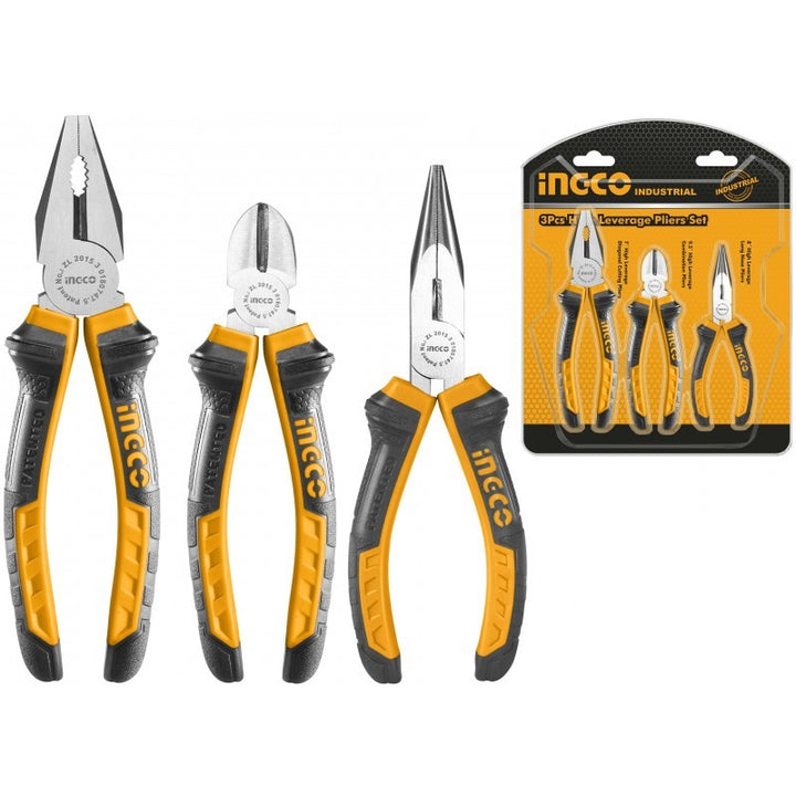 Set 3 pinze professionali Ingco