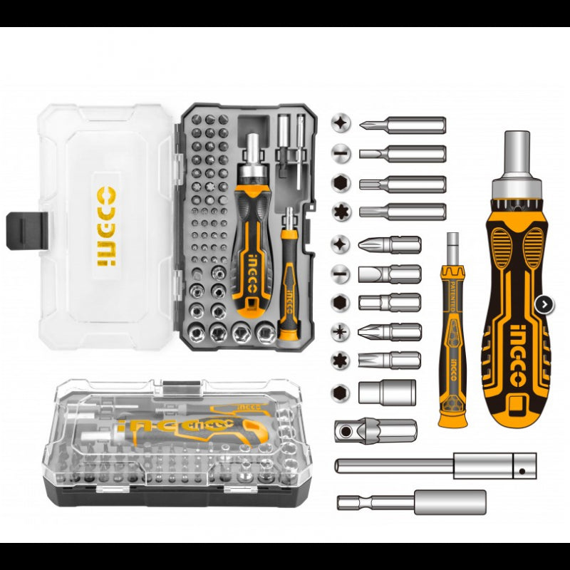 Set cacciaviti e bit Ingco 55 pz