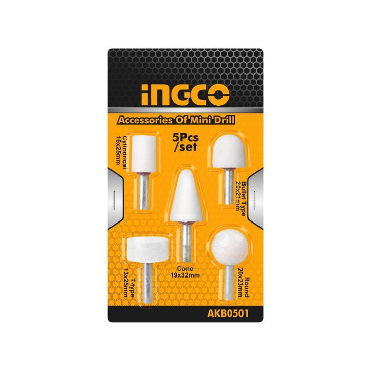 Set 5 accessori per smerigliatrice angolare Ingco