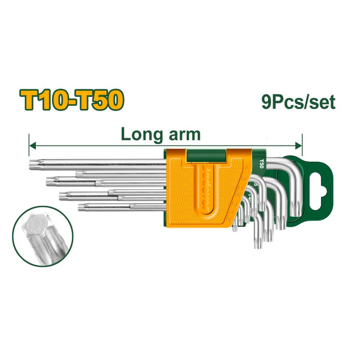 Set 9 Chiavi Torx T10-T50