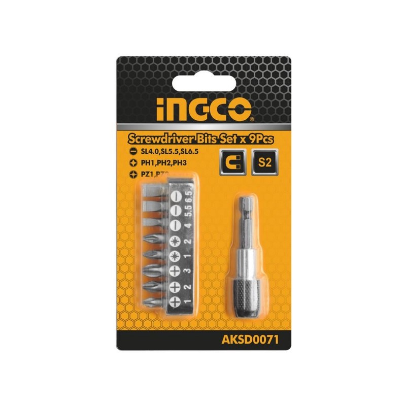 Set 9 bit e portainserti Ingco