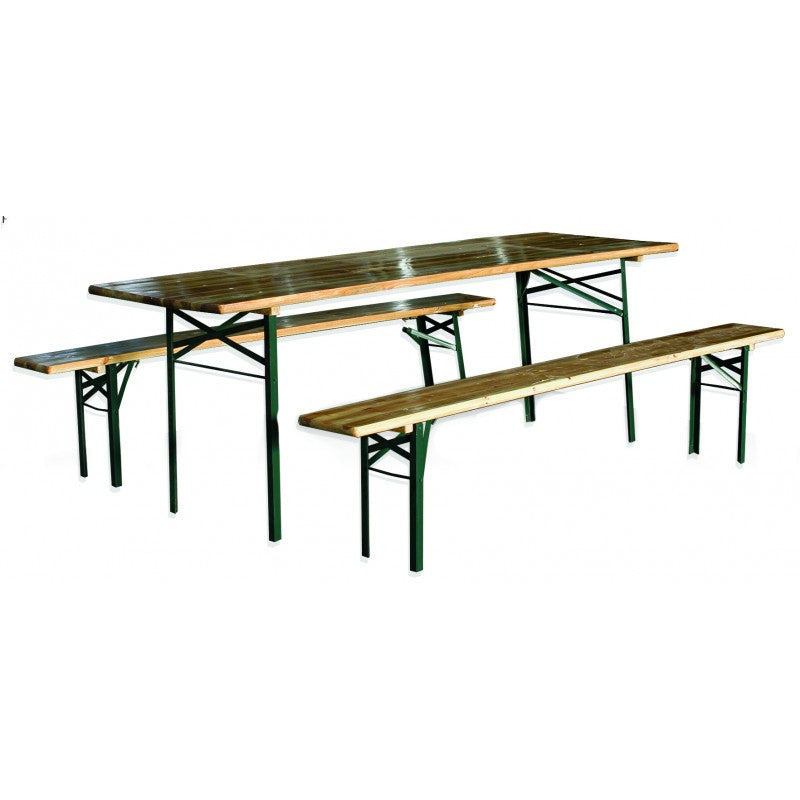 Set Birreria con tavolo e 2 panche 120x60 cm