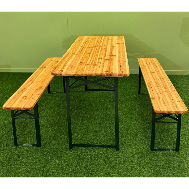 Set Birreria con tavolo e 2 panche 120x60 cm