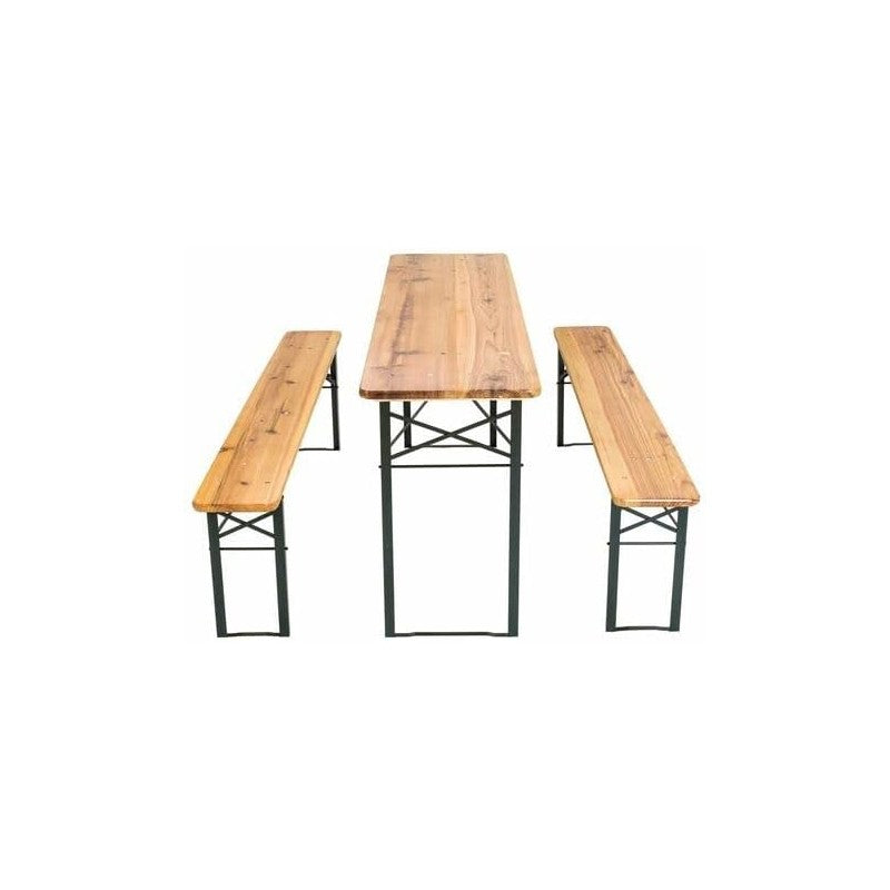 Set Birreria con Tavolo e 2 Panche 200x60cm