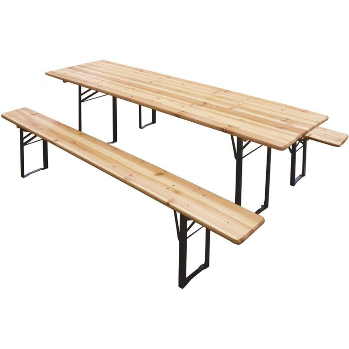 Set Birreria con Tavolo e 2 Panche 200x60cm