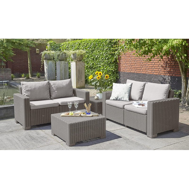 Set salotto da giardino California Keter color Cappuccino