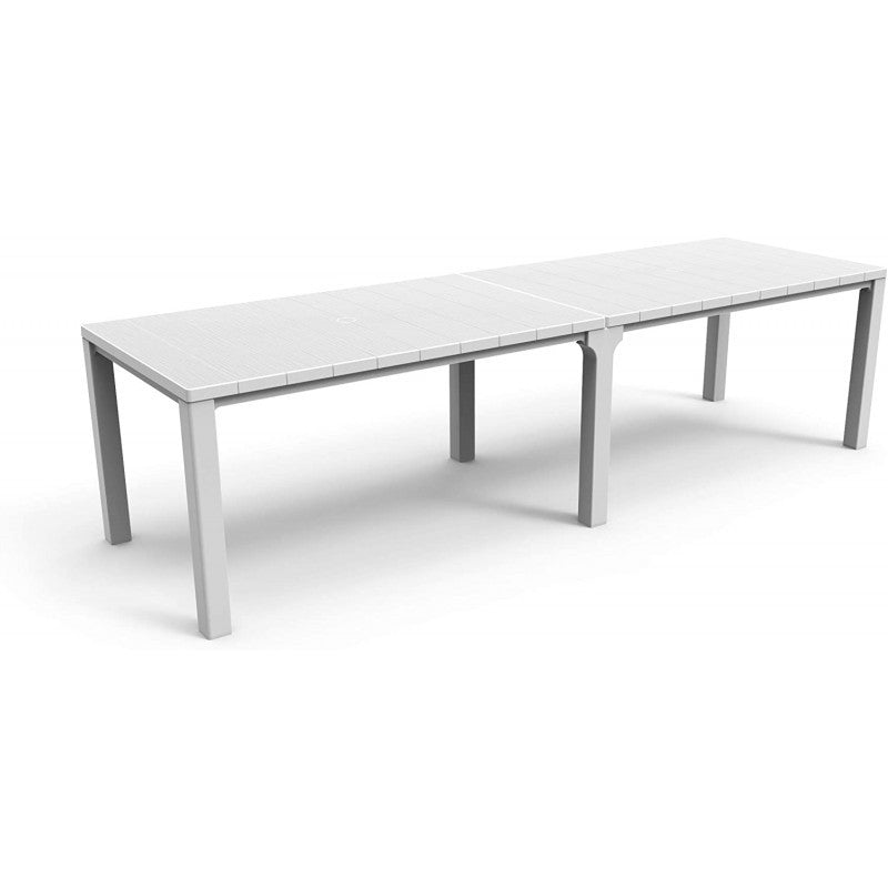 Set da Esterno Keter Julie Doppio Bianco + 8 Sedie