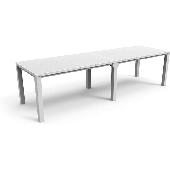 Set da Esterno Keter Julie Doppio Bianco + 8 Sedie